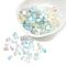 25G 5 Colors Glass Cylinder Seed Beads, Imitation Cat Eye, Round Hole, Mixed Color, 6x4x4mm, Hole: 1mm, 5g/color