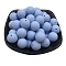 Silicone Beads, Round, Light Sky Blue, 15mm, Hole: 2mm