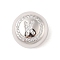 Rack Plating Brass & Cubic Zirconia Pendants, Cadmium Free & Lead Free, Long-Lasting Plated, Flat Round with Letter, Letter K, 13x7mm, Hole: 4x3mm