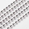 Iron Ball Chains, Soldered, Platinum, Nickel Free, 3.2mm in diameter