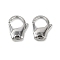 304 Stainless Steel Lobster Claw Clasps, Stainless Steel Color, Oval, 17x12.5x4mm, Hole: 1.5x3mm