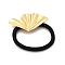 304 Stainless Steel, with Nylon Stretch Rope, Can Be Used As Bracelet or HeadbandIon Plating(IP), Fan, Inner Diameter: 48.5mm