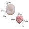 DIY Heart Shape Food Grade Candle Silicone Molds, for 3D Scented Candle Making, Flower, 5.6x3.7cm