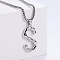 3Pcs Stainless Steel Textured Letter Pendants, Without Chain, Letter S