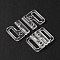 Plastic Bikini Clips, Bra Clasp Replacement Part, Lingerie Snap Closure, Clear, 19x25x4mm, Hole: 3.5x14mm
