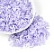 Glass Bugle Beads, Imitation Cat Eye, Lilac, 6.5~7x1.5~2mm, Hole: 0.8~1mm, about 13636pcs/pound