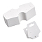 600Pcs Folding Blank Paper Jewelry Display Cards, Used for Necklace and Bracelet, White, 106x44x0.35mm, Hole: 2~3mm