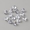 Cubic Zirconia Cabochons, Faceted, Diamond, Clear, 5x2.8mm