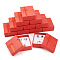 Cardboard Jewelry Set Boxes, Jewelry Package Supplies, Rectangle with Bowknot, FireBrick, 9x7x3cm