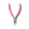 65# Steel Round Nose Pliers with Plastic Handles, Jewelry Making Tools, Pink, 14.3x10.3x1.5cm
