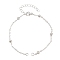 Brass Box Chain Bracelet Making, with Lobster Claw Clasps, Cadmium Free & Lead Free, Rack Plating, Platinum, 7.01 inch(17.8cm), Hole: 3mm