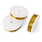 3 Rolls Baking Painted Iron Wire, Round, Gold, 0.4mm, 26 Gauge, about 164.04 Feet(50m)/Roll