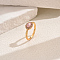 Brass Micro Pave Cubic Zirconia Finger Rings for Women, Golden, Oval