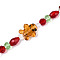 Christmas Handmade Lampwork Beads Strands, Gingerbread Man & Rondelle, with Glass, Faceted, Mixed Color, 19~20x17.5~18x6mm, Hole: 0.9~1.6mm, about 3pcs/strand, 7.48 inch(19cm)