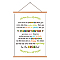 Cotton & Linen Hanging Painting, with Word Pattern, Decoration Accessories, Rectangle, Colorful, 440x280mm
