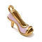 304 Stainless Steel Enamel Pendants, Golden, Shoes Charms, 15.5x5x8mm, Hole: 1.4mm
