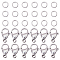 304 Stainless Steel Lobster Claw Clasps, with Open Jump Rings, Stainless Steel Color, 6.8x5.2x1.1cm