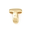 Brass Beads, Long-Lasting Plated, Rack Plating, Lead Free & Cadmium Free, Real 18K Gold Plated, Letter T, 14x12x5mm, Hole: 11x3mm