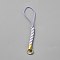 Braided Nylon Cord Mobile Straps, Lilac, 8.3cm