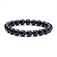 SUNNYCLUE Natural Black Agate Round Beads Stretch Bracelets BJEW-PH0001-8mm-01-2