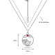 Häschen-Halskette aus natürlicher hetianischer weißer Jade mit Zirkonia JN1080A-2