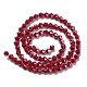 Brins de perles de verre galvanisées de couleur unie opaque GLAA-F029-P4mm-C01-2