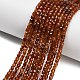 Натуральный оранжевый гранатовый бисер пряди&nbsp;G-C262-C09-3mm-2