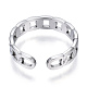 304 anello del polsino aperto a forma di catena di barbazzali in acciaio inossidabile RJEW-N040-40-3