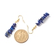 Natural Lapis Lazuli Chip Beaded Dangle Earrings EJEW-JE04788-09-4
