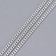 真鍮ツイストチェーン  カーブチェーン  ダイヤモンドカット  ハンダ付け  多面カット  スプールで  カドミウムフリー＆鉛フリー  銀色のメッキ  2x1.5x0.45mm  約301.83フィート（92m）/ロール CHC-S108-S-2