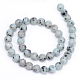 Chapelets de perles en jaspe sésame naturel / jaspe kiwi X-G-R345-6mm-36-2