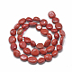 Los abalorios rojos jaspe hebras naturales G-R445-8x10-09-2