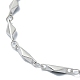 304 Stainless Steel Rhombus Link Chain Bracelets for Women BJEW-D023-02P-2