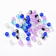 Perles de verre craquelé peintes DGLA-X0006-4mm-03-2