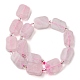 Natürlichen Rosenquarz Perlen Stränge G-C098-A15-01-3