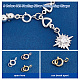 Pandahall elite 15 pz 3 colori 925 fermagli per anelli a molla in argento sterling STER-PH0001-23-4