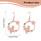 ANATTASOUL 3 Pairs 3 Colors Resin Flower & Enamel Cat & Rhinestone Star Dangle Earrings EJEW-AN0001-88-2