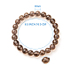 Bracelets extensibles en perles rondes en cristal de quartz fumé naturel BJEW-PH0001-8mm-05-3