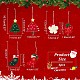 Nbeads 6 個 6 スタイルウールフェルトペンダント装飾  クリスマスパーティーの装飾用のコード付き  クリスマスストッキング/木/花  ミックスカラー  132~167mm  1個/スタイル HJEW-NB0001-90-2