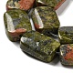 天然石ユナカイトビーズ連売り  長方形  17~18x12.5~13x6~6.5mm  穴：1mm  約22個/連  15.35''（39センチメートル） G-M420-M01-02-4