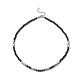 Glass & Non-magnetic Synthetic Hematite Bead Necklaces NJEW-JN04287-2