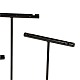 Tバー鉄ピアスセットを表示します  ジュエリーディスプレイラック  jwvelryツリースタンド  ガンメタ色  90~125x60x34mm EDIS-N002-02-2