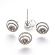 304 Stainless Steel Ear Stud Components X-STAS-G187-08P-1