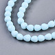 Chapelets de perles en verre opaque de couleur unie GLAA-N045-002-A07-6