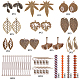 Kits de fabricación de pendientes con tema de hojas diy de sunnyclue DIY-SC0012-48-2