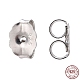 925 tuerca para pendientes de plata de ley chapada en rodio antideslustre&nbsp;STER-E041-11B-8