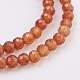 Natürlicher Granat Perlen Stränge G-F568-142-3mm-3