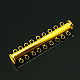 9-strands Brass Slide Lock Clasps KK-H309-G-2