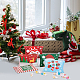 BENECREAT 32Pcs 8 Styles Christmas Foldable Paper Candy Pillow Box CON-BC0006-94-5