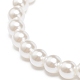ABS Plastic Imitation Pearl Beaded Stretch Bracelet with Alloy Enamel Charms for Kids BJEW-JB08524-03-6